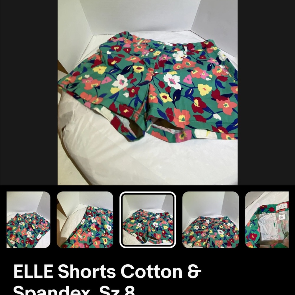 ELLE Shorts Cotton & Spandex  Sz 8